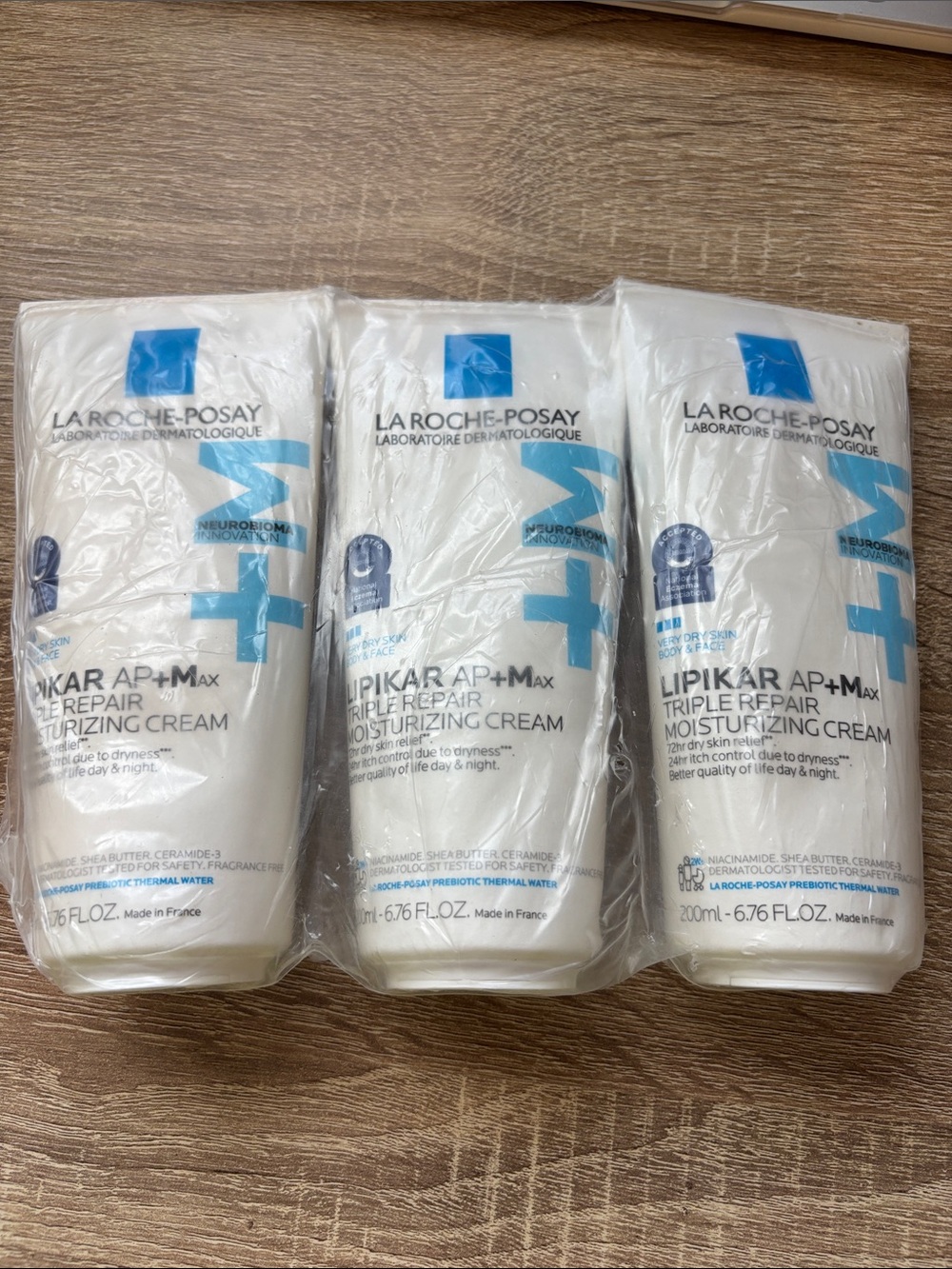 LOT OF 3 La roche posay Lipikar AP+Max Triple Repair Moisturizing Cream